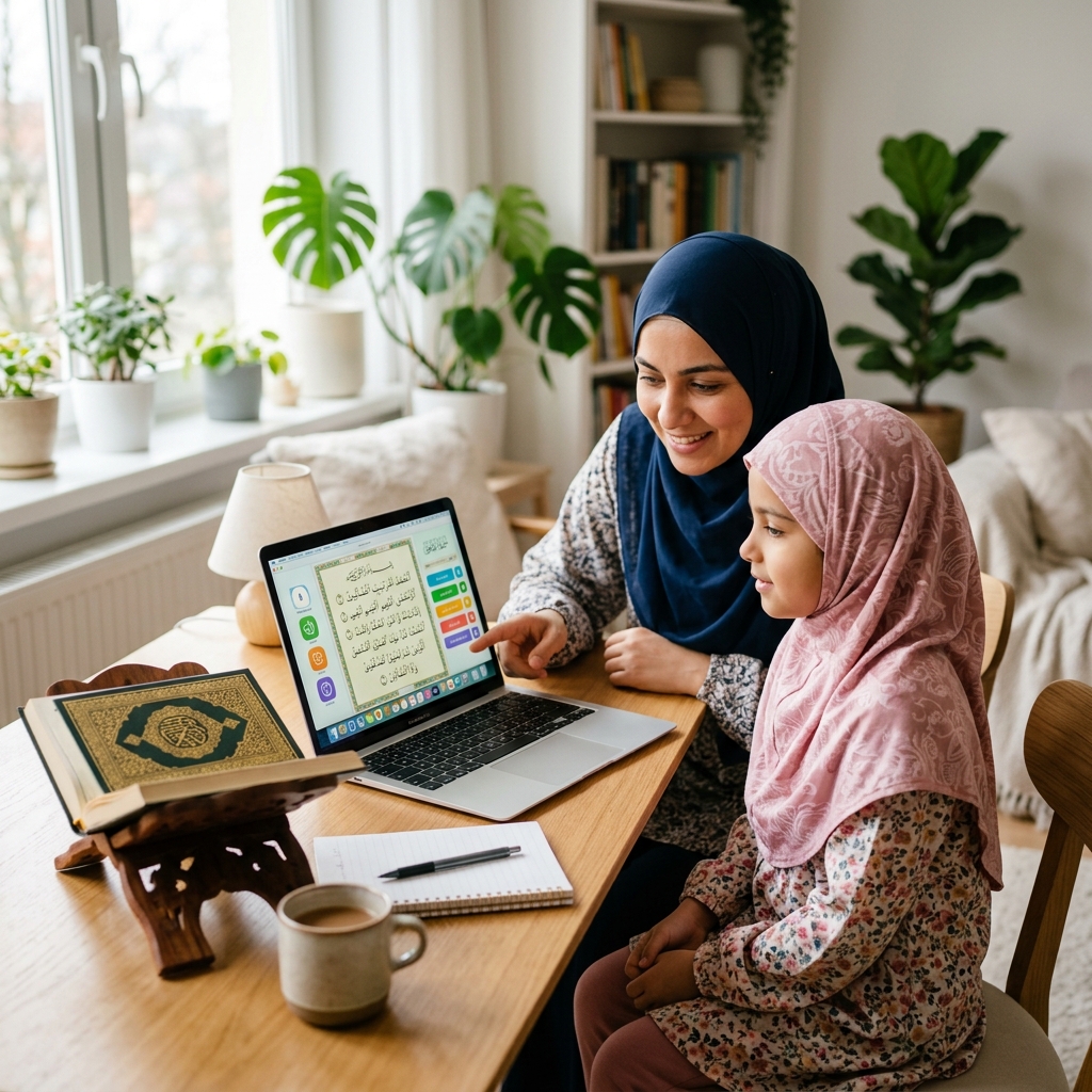 Children and adults learning Quran online with Deeniyat Online